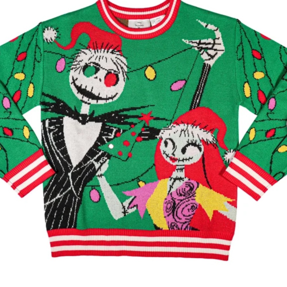 Disney Christmas ugly sweater holiday Nightmare Before Christmas youth L women S - Picture 3 of 7
